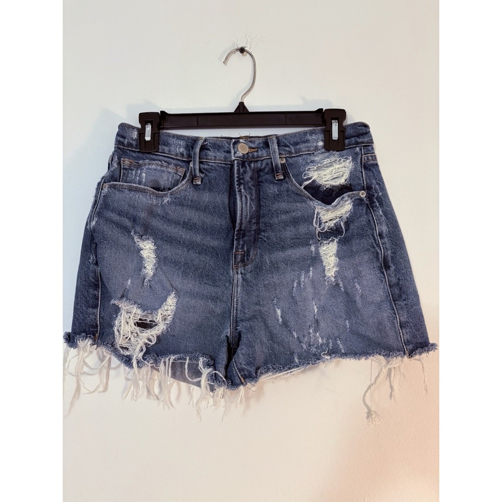 Good American Denim Shorts Women Distressed Size 26 Waist